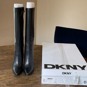 DKNY Elegant Black Tall Boots